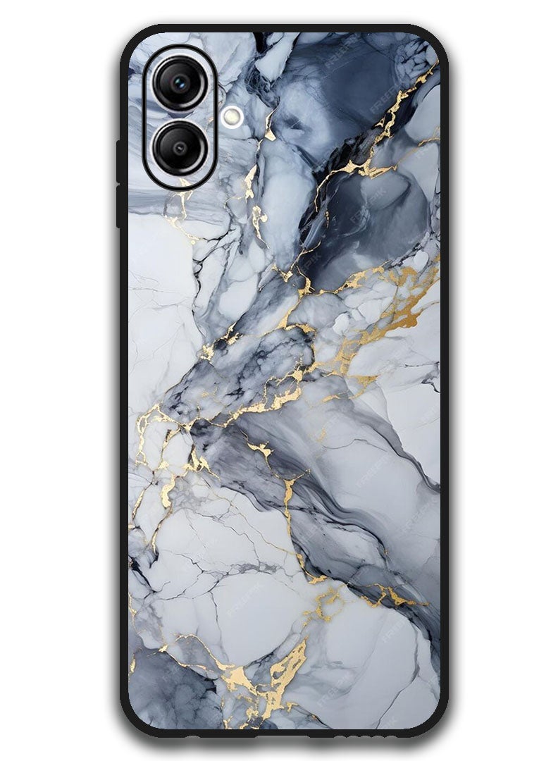 Theodor Case Compatible with Samsung Galaxy A07 6.7 Inch Protection Shockproof Bumper Cover Grey Marble Blush - Image 1